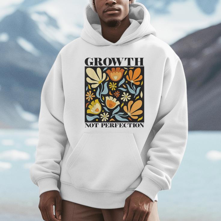 Growth Not Perfection Abstract Florals SPED Teacher Unisex Hoodie, novelty gifts, funny gifts