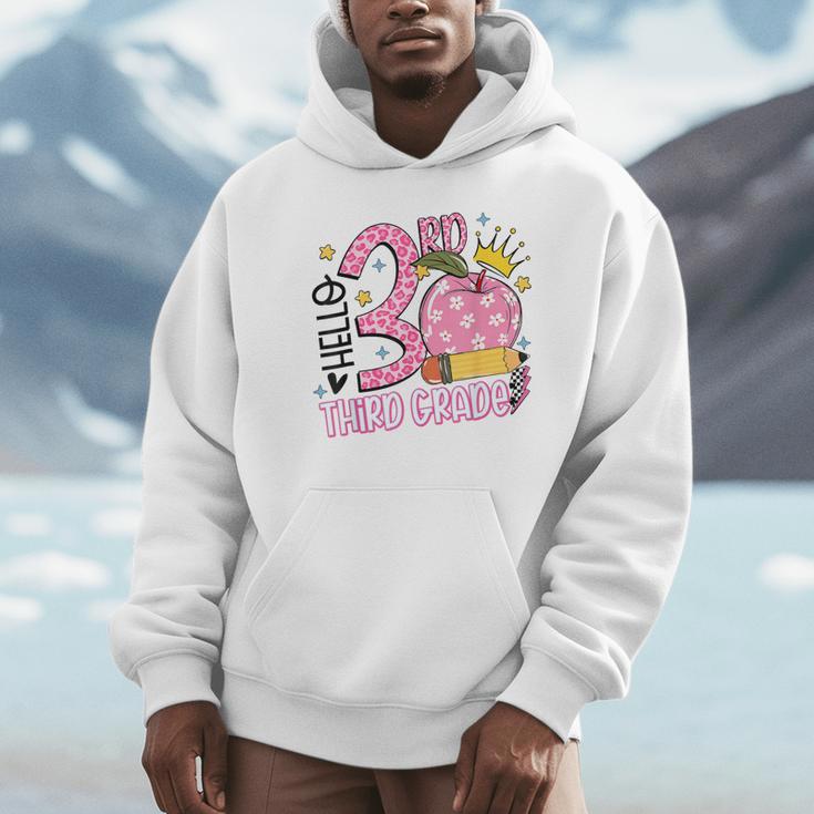 Hello 3rd Third Grade Back To School Pink Leopard Teacher Unisex Hoodie, novelty gifts, funny gifts Hello 3rd Third Grade Back To School Pink Leopard Teacher Unisex Hoodie, novelty gifts, funny gifts
