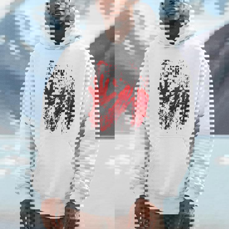 I'm Ok シャツ 血まみれ シャツ 手 血のはね 血 ステンド パーカー