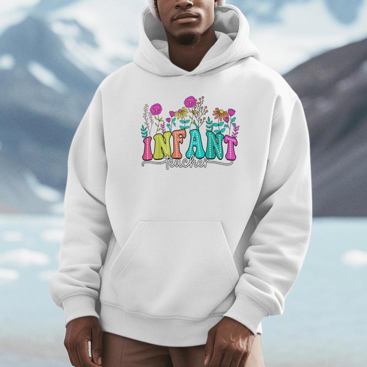 Infant Teacher Floral First Day Back To School Teaching Unisex Hoodie, novelty gifts, funny gifts