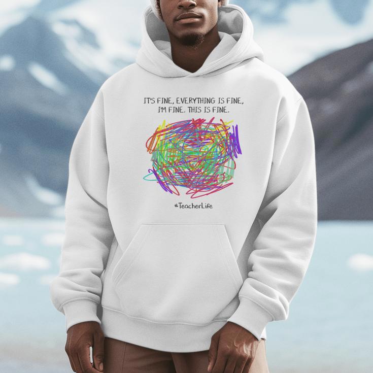 It's Fine Everything Is Fine I'm Fine Pre K Teacher Life For Men Women Girls Kids Unisex Hoodie, novelty gifts, funny gifts It's Fine Everything Is Fine I'm Fine Pre K Teacher Life For Men Women Girls Kids Unisex Hoodie, novelty gifts, funny gifts