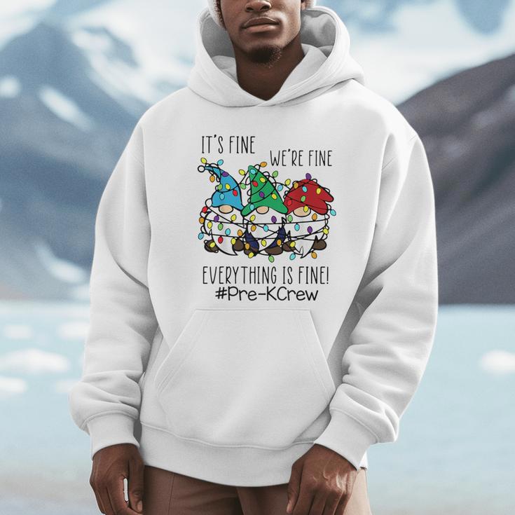 It's Fine We'Re Fine Gnome Pre-K Teacher Christmas Light For Men Women Unisex Hoodie, novelty gifts, funny gifts It's Fine We'Re Fine Gnome Pre-K Teacher Christmas Light For Men Women Unisex Hoodie, novelty gifts, funny gifts