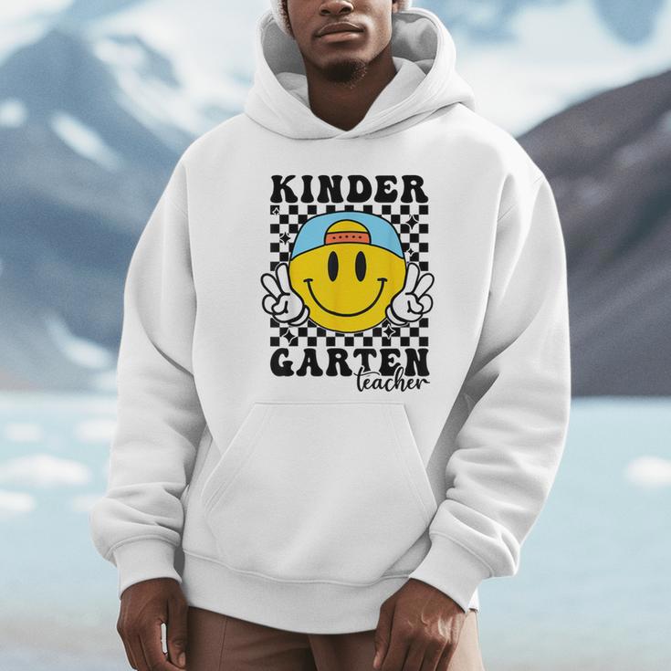 Kindergarten Teacher Hippie Smile Face Back School Unisex Hoodie, novelty gifts, funny gifts