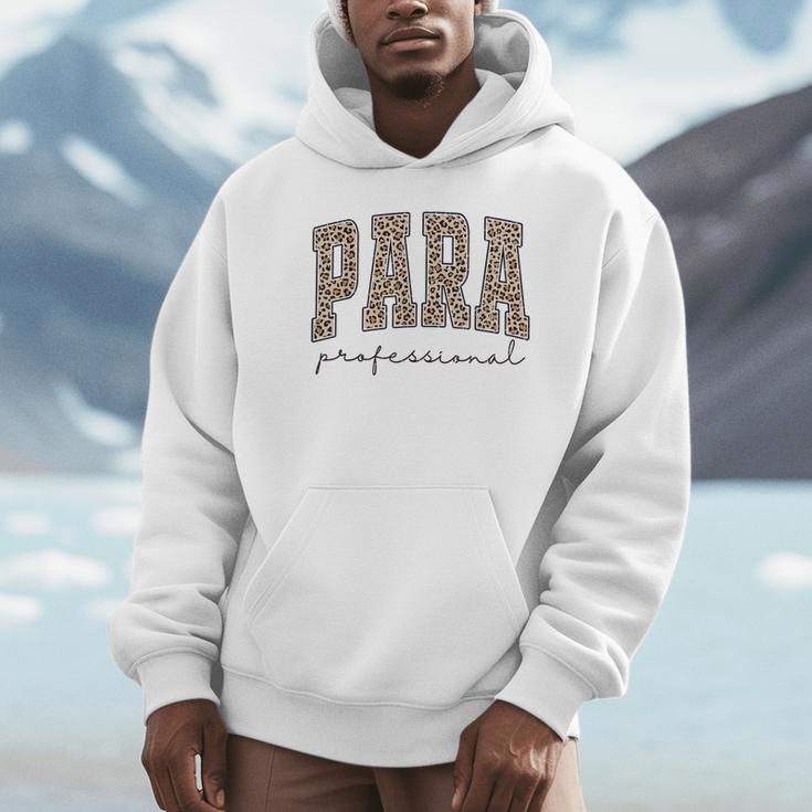 Leopard Paraprofessional Back To School Para Squad Teacher Unisex Hoodie, novelty gifts, funny gifts Leopard Paraprofessional Back To School Para Squad Teacher Unisex Hoodie, novelty gifts, funny gifts
