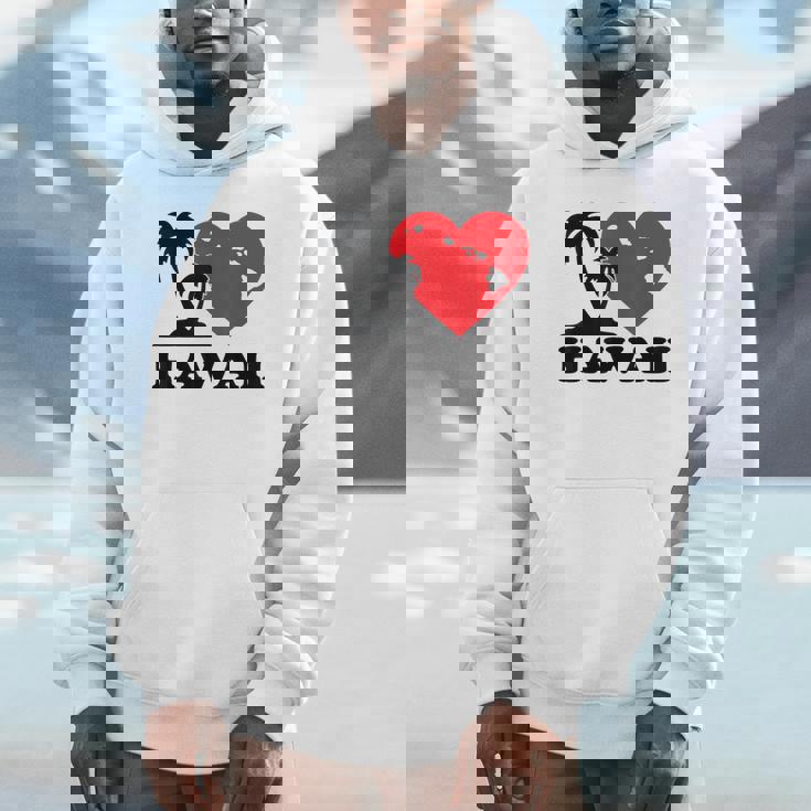 I Love Hawaii ハワイアンハートパーム レディース メンズ ボーイズ ガールズ パーカー