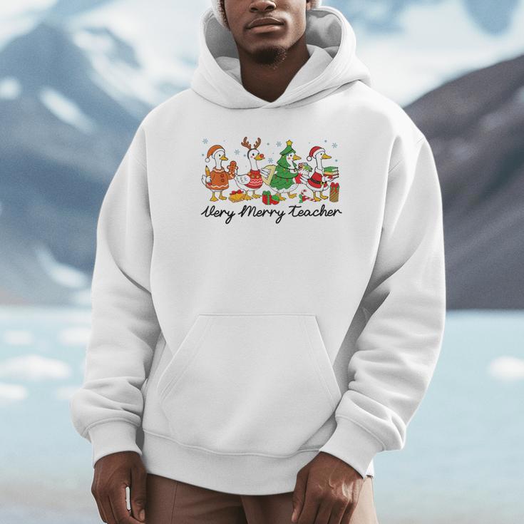 Very Merry Teacher Christmas Goose Silly Holiday Party Unisex Hoodie, novelty gifts, funny gifts Very Merry Teacher Christmas Goose Silly Holiday Party Unisex Hoodie, novelty gifts, funny gifts