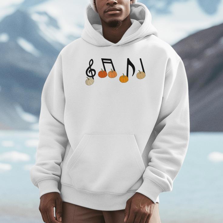 Music Notes Pumpkin Music Teacher Musician Fall Halloween Men Women Kids Unisex Hoodie, novelty gifts, funny gifts