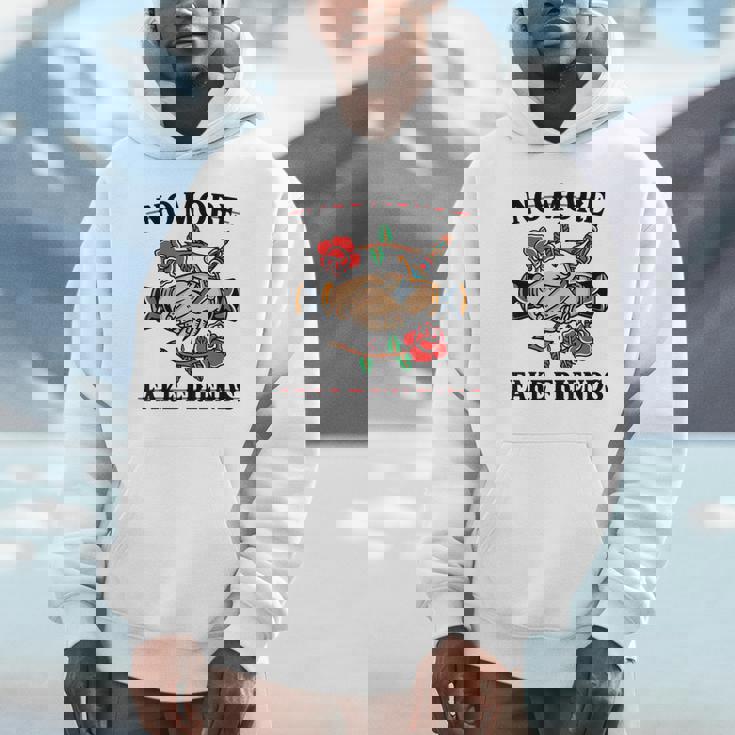 No More Fake Friends 伝統的なタトゥーインク オールドスクール エッジー パーカー