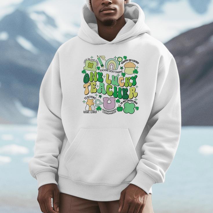 One Lucky Teacher St Patrick's Day Irish Teacher Lucky Era Unisex Hoodie, novelty gifts, funny gifts One Lucky Teacher St Patrick's Day Irish Teacher Lucky Era Unisex Hoodie, novelty gifts, funny gifts
