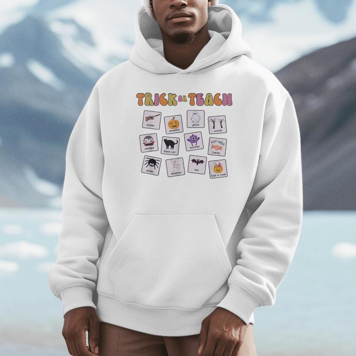 Retro Trick Or Treat Halloween Special Education Teacher Unisex Hoodie, novelty gifts, funny gifts Retro Trick Or Treat Halloween Special Education Teacher Unisex Hoodie, novelty gifts, funny gifts