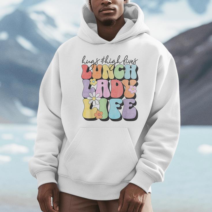 Soul Bleach Teacher Staff First Day Of School Last Hugs & High Fives Lunch Lady Vibes Blue Classic Fit Unisex Hoodie, novelty gifts, funny gifts Soul Bleach Teacher Staff First Day Of School Last Hugs & High Fives Lunch Lady Vibes Blue Classic Fit Unisex Hoodie, novelty gifts, funny gifts