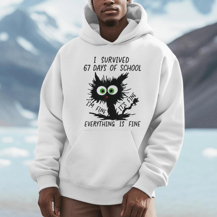 I Survived 67 Days Of School Teachers Students Humor Unisex Hoodie, novelty gifts, funny gifts
