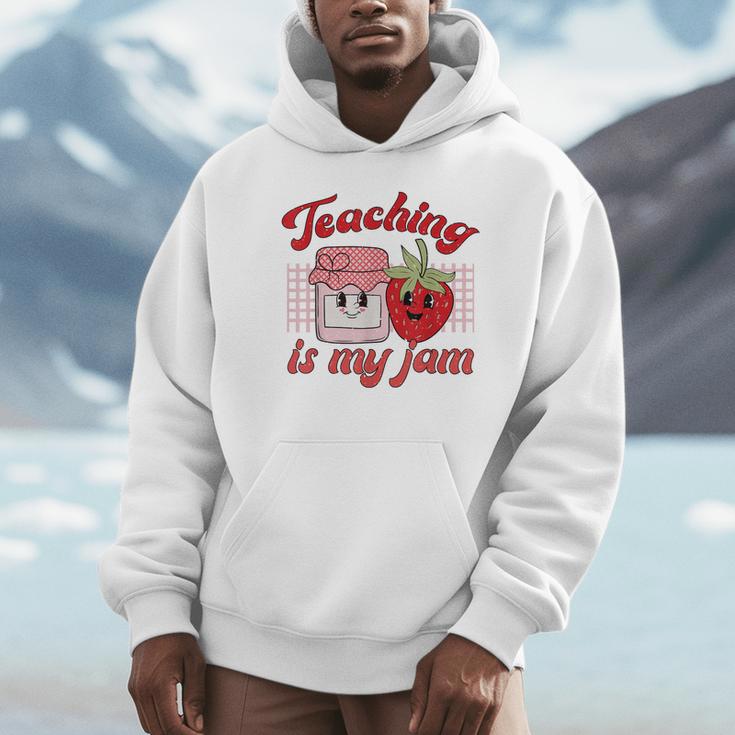 Teaching Is My Jam Cute Strawberry For Women Teachers Unisex Hoodie, novelty gifts, funny gifts Teaching Is My Jam Cute Strawberry For Women Teachers Unisex Hoodie, novelty gifts, funny gifts