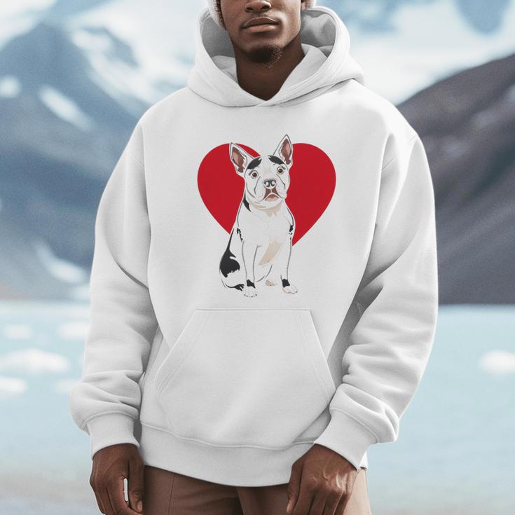 Valentine's Day Boston Terrier Lover Unisex Hoodie, novelty gifts, funny gifts