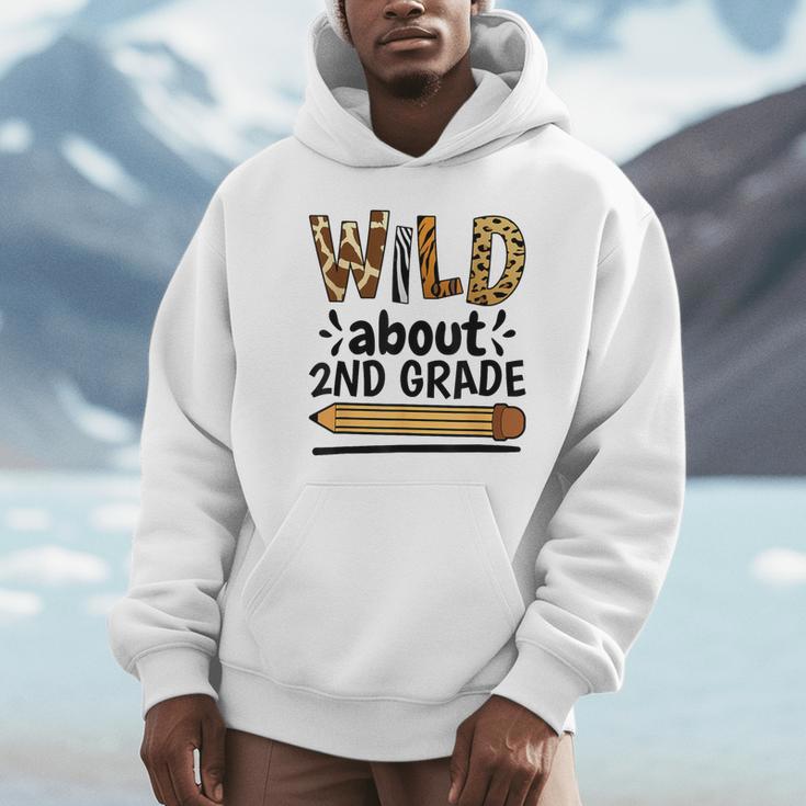Wild About 2Nd Grade School Grade Teacher Unisex Hoodie, novelty gifts, funny gifts