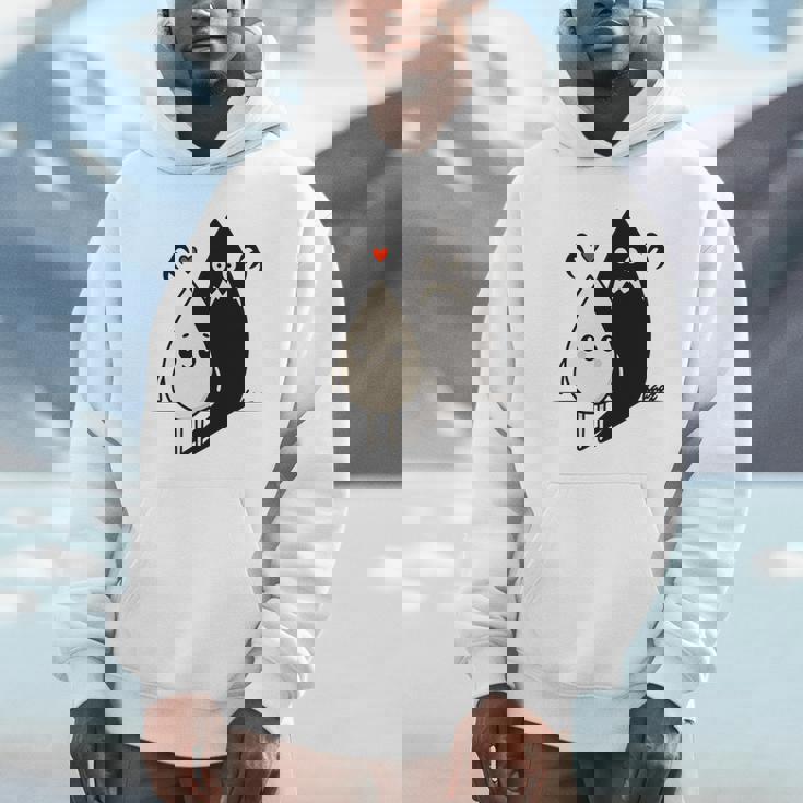 かわいい影モンスター コントラスト イラスト 長袖tシャツ パーカー