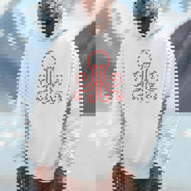 イカ 動物 面白い小さなタコ シンプルなイカ パーカー