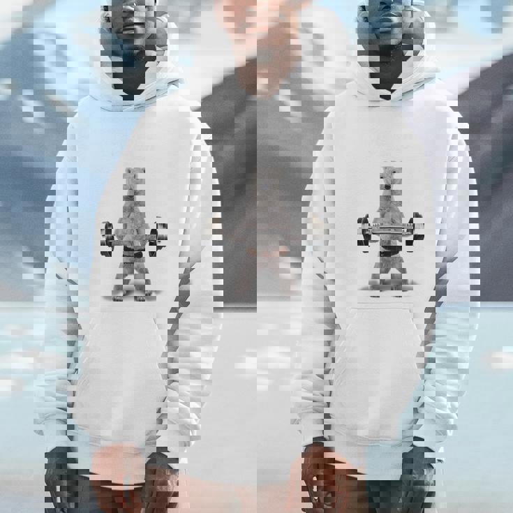 ウェイトリフティング 筋トレ バーベル やる気がないなら家に帰れ 白熊 しろくま パーカー