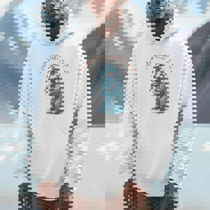 キャンセルされた計画の恋人 コーヒーを飲むアナグマ 長袖tシャツ パーカー