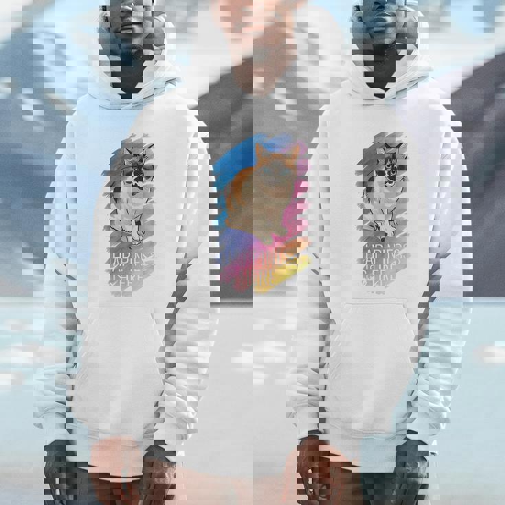 シャム猫 ラグドール ネコ 青い瞳 ブルーアイ かわいい 癒し 幸せ 前向き 猫好き グラデーション パーカー