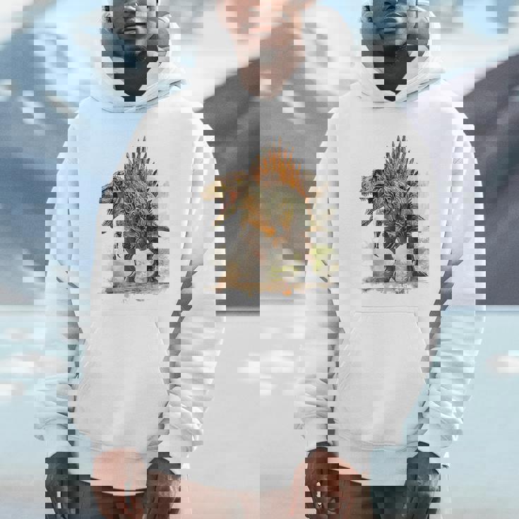 スピノサウルス 恐竜モチーフ イラスト スピノサウルス パーカー