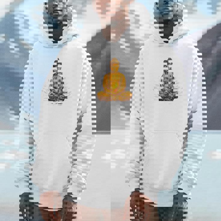 ブッダ 国際ヨガデー バックプリント パーカー