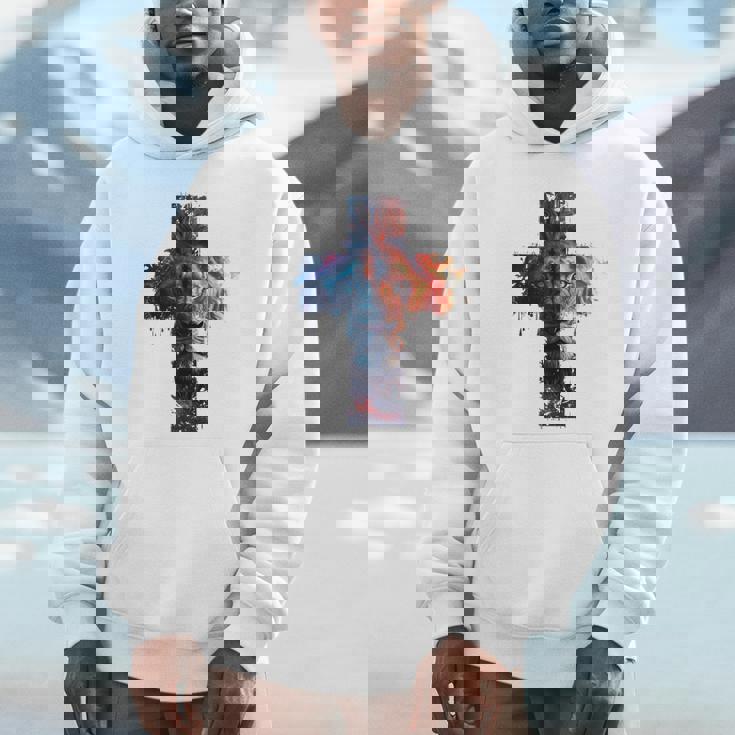 ユダのライオン、イエス・キリストの十字架、キリスト教信仰のグラフィック。 パーカー