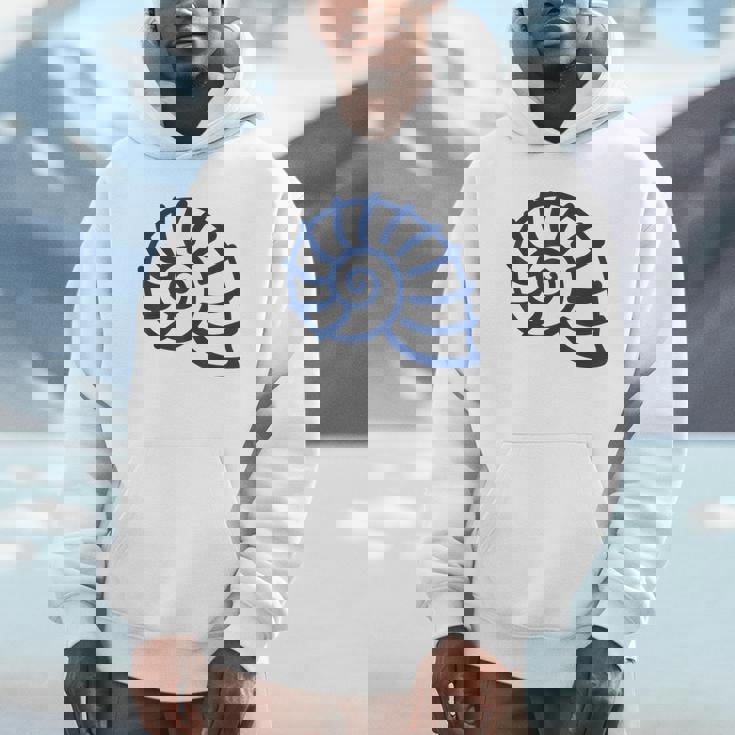 海のユーモア シンプルでミニマルな貝殻 貝殻 パーカー