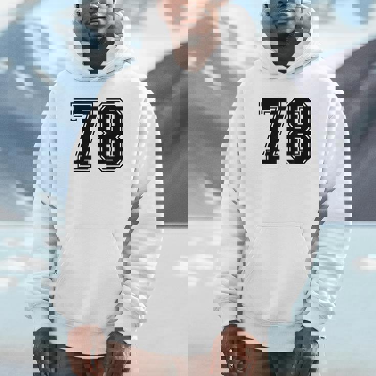 番号 78 ブラック スポーツファン ジャージ ナンバー パーカー