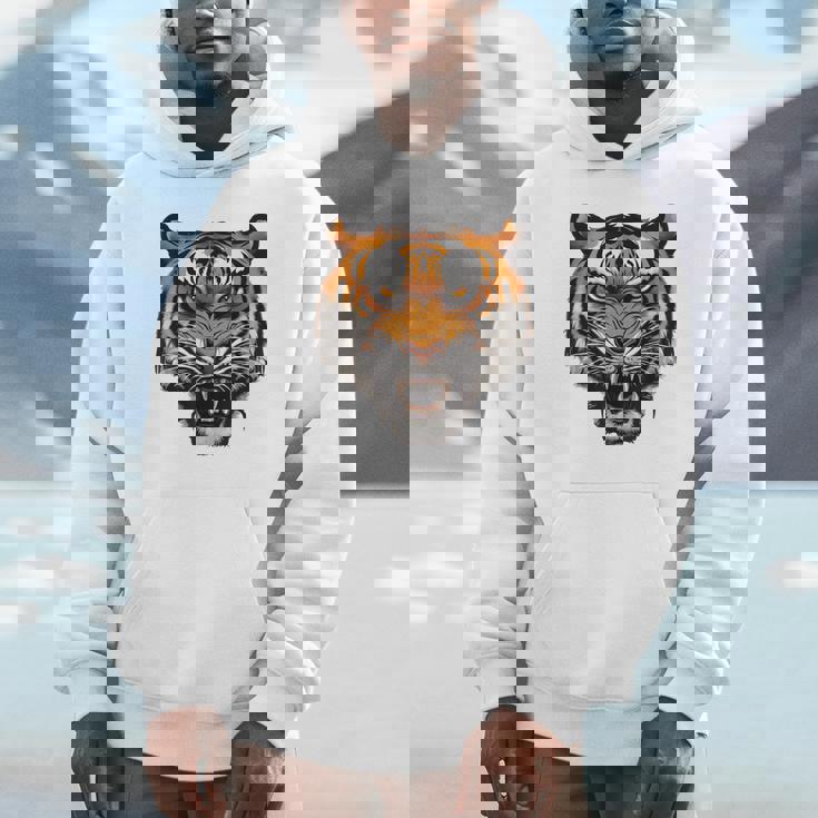 虎の肖像画 虎の恋人 野生動物 森の恋人 パーカー