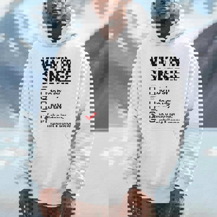 面白い皮肉な大人のユーモアの独身パーティーなぜ私は独身なのか パーカー