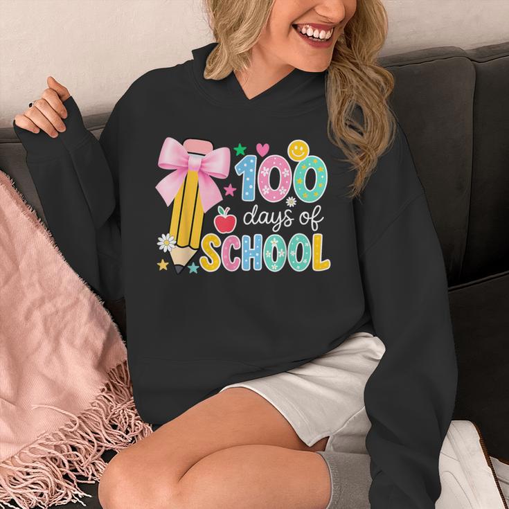 100 Days Of School Preppy 100th Day Of School Teachers Girls Unisex Hoodie, funny design