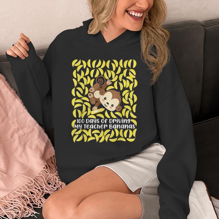 100th Day Of School Teacher Monkey Pun Banana For Men Women Girls Kids Unisex Hoodie, funny design