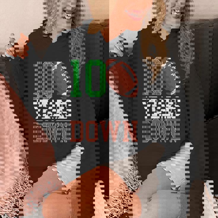 10Th Birthday Football Ten Year Old Football Player Hoodie