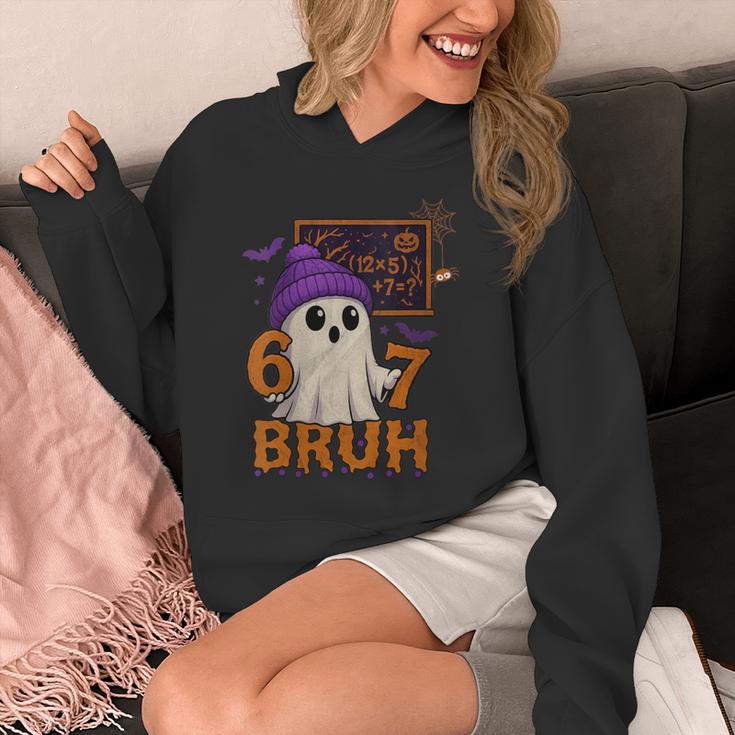 67 Teacher Halloween Ghost Six Seven Meme Math Equation Bruh Unisex Hoodie, funny design