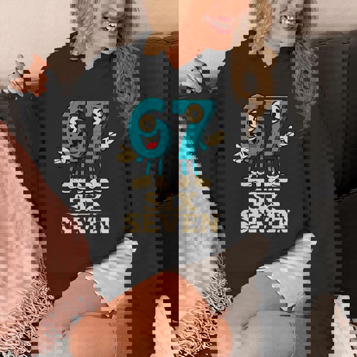 67 シックスセブン 6-7 面白いイタリアンブレインロットスラングゲームミーム 長袖tシャツ パーカー