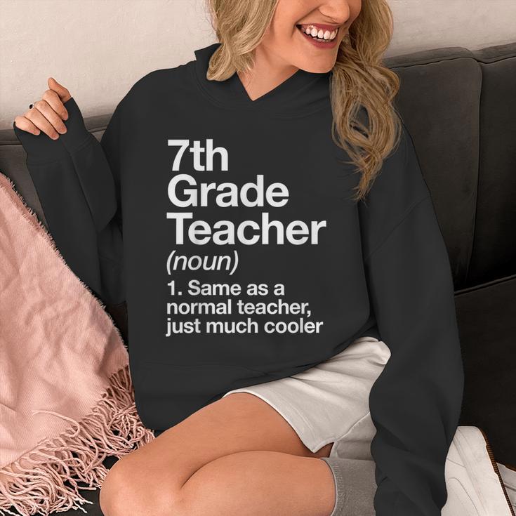 7th Grade Teacher Definition Back To School First Day Unisex Hoodie, First Grade Teacher Gifts, funny design