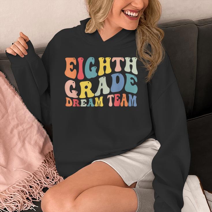 8th Grade Dream Team Teachers Boys Kids Retro Back To School Unisex Hoodie, funny design