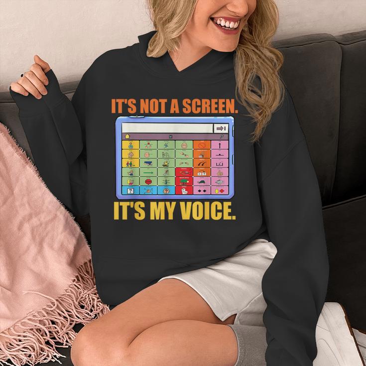 AAC Awareness AAC Teacher It's Not A Screen It's My Voice Men Women Unisex Hoodie, funny design