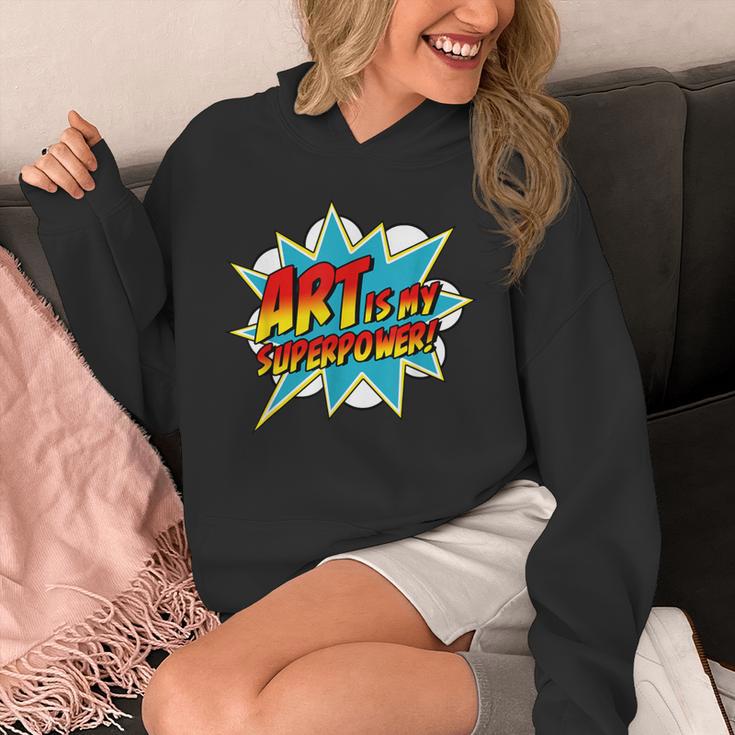 Art Is My Superpower Comic Artist Art Teacher Superhero Unisex Hoodie, funny design Art Is My Superpower Comic Artist Art Teacher Superhero Unisex Hoodie, funny design