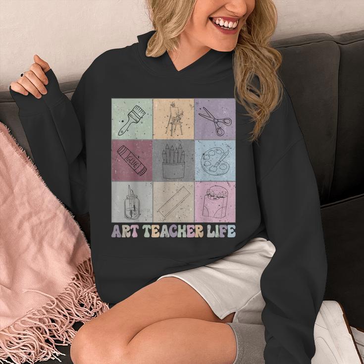 Art Teacher Life Retro Groovy Teaching Future Artists Unisex Hoodie, Future Teacher Gifts, Groovy Teacher Gifts, funny design