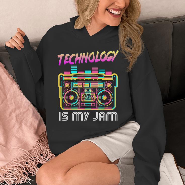 Back To School Retro Technology Is My Jam 80's Teacher Unisex Hoodie, funny design Back To School Retro Technology Is My Jam 80's Teacher Unisex Hoodie, funny design