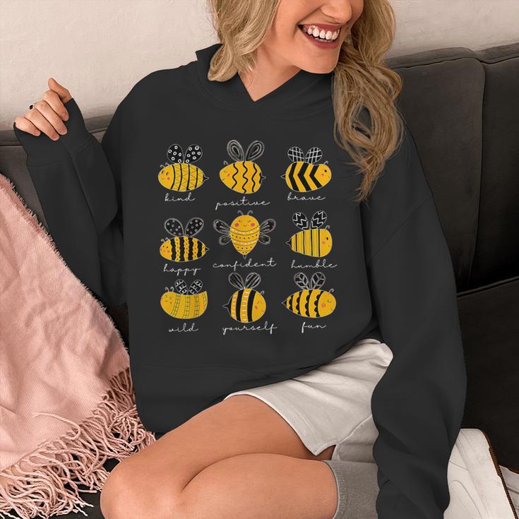 Bee Kind Positive Brave Happy Confident Humble Teacher Unisex Hoodie, funny design Bee Kind Positive Brave Happy Confident Humble Teacher Unisex Hoodie, funny design