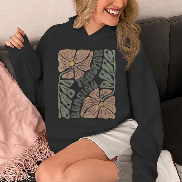 Boho Floral Reading Teacher Retro Reading Specialist Wildfl Unisex Hoodie, funny design Boho Floral Reading Teacher Retro Reading Specialist Wildfl Unisex Hoodie, funny design