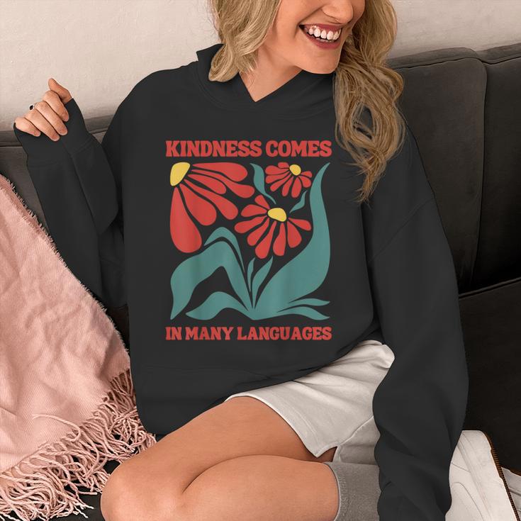 Boho Flower ESL Teacher Kindness Comes In Many Languages Unisex Hoodie, Esl Teacher Gifts, funny design Boho Flower ESL Teacher Kindness Comes In Many Languages Unisex Hoodie, Esl Teacher Gifts, funny design