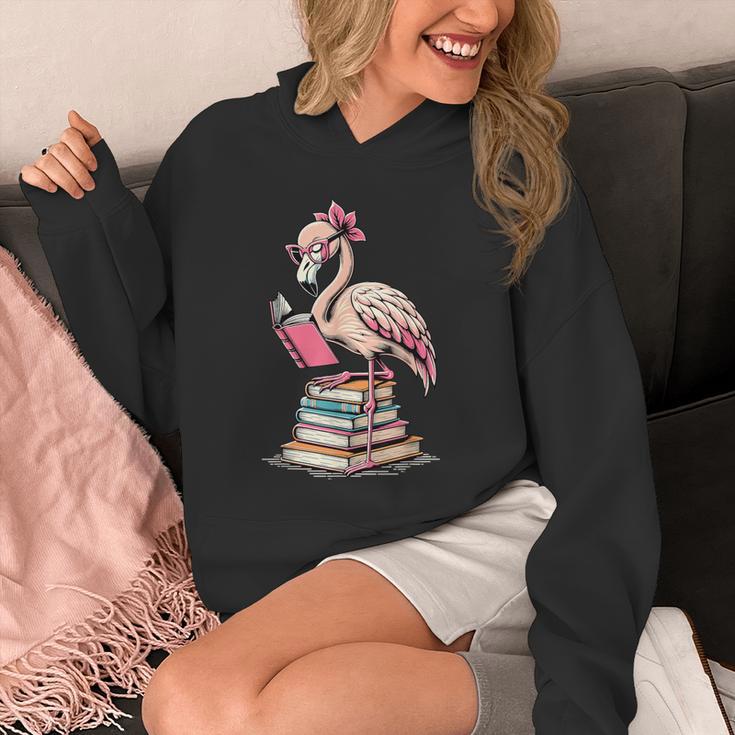 Book Lover Cute Flamingo Reading Teacher Librarian Women Unisex Hoodie, funny design Book Lover Cute Flamingo Reading Teacher Librarian Women Unisex Hoodie, funny design