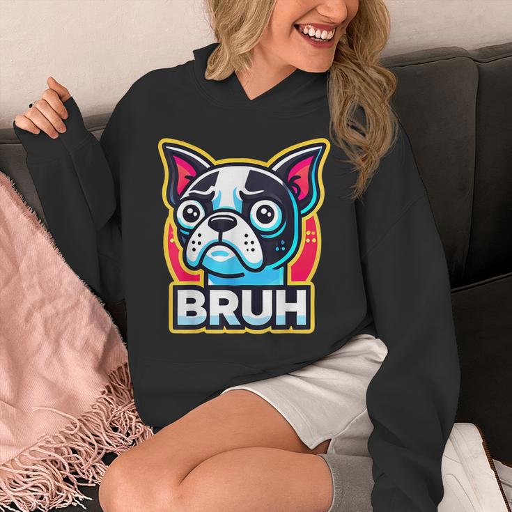 Boston Terrier Bruh Dog Lover Unisex Hoodie, funny design