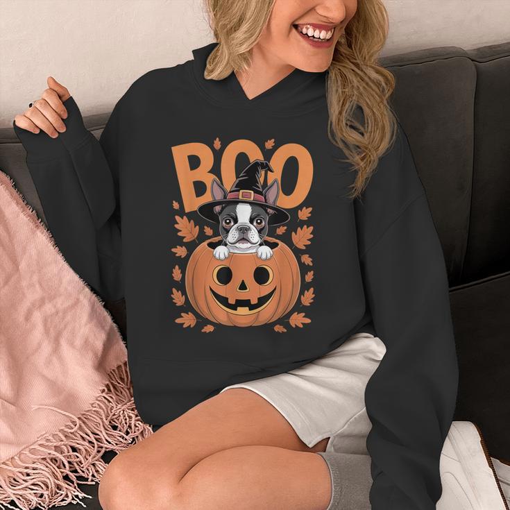Boston Terrier Costume On Pumpkin Halloween Boston Terrier Unisex Hoodie, Boston Terrier Halloween Gifts, funny design
