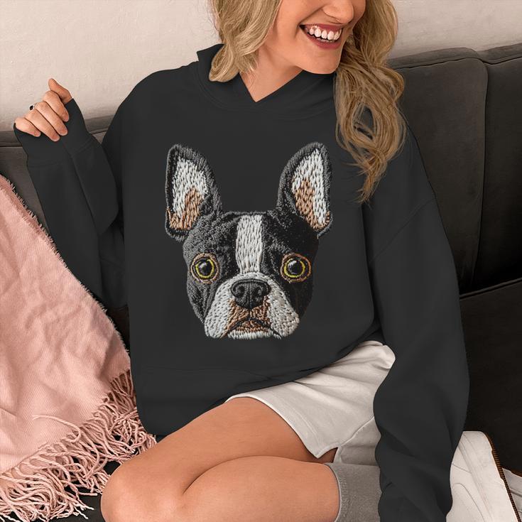 Boston Terrier Cute Puppy Face Dog Lover Pet Owner Unisex Hoodie, funny design