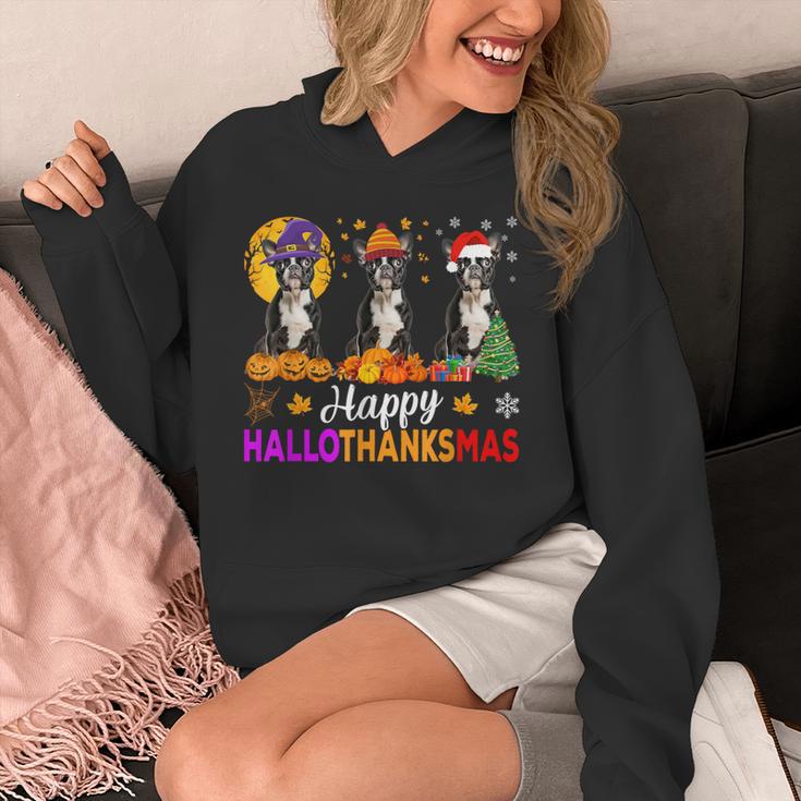 Boston Terrier Dog Halloween Christmas Hallothanksmas Men Women Kids Unisex Hoodie, Boston Terrier Christmas Gifts, Boston Terrier Halloween Gifts, funny design